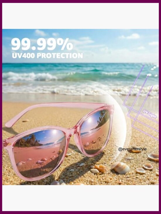 Square Mirrored Polarized Sunglasses with UV Protection main image 5